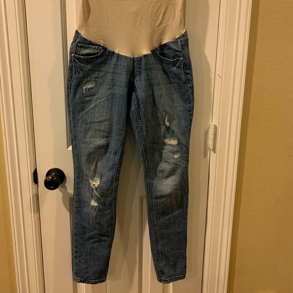Indigo Blue by Motherhood Distressed Maternity Jean